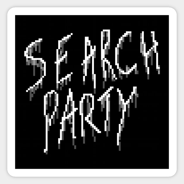SEARCH PARTY (White Text) Sticker by gamesbylum